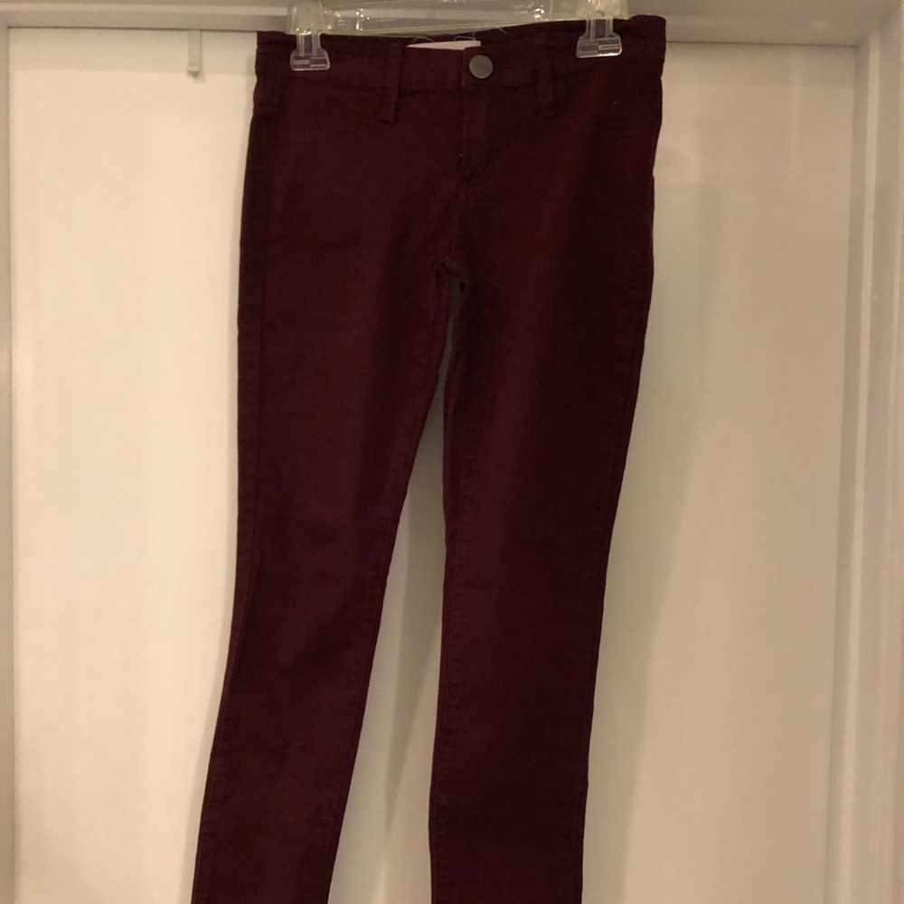 Maroon stretch skinny jeggings